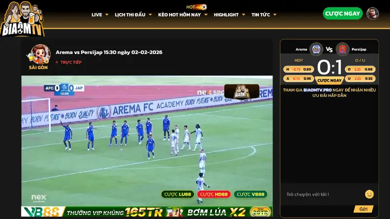 Biaomtv giúp người xem bóng đá online mượt mà trong mọi điều kiện